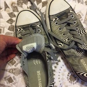 Black and white swirl converse